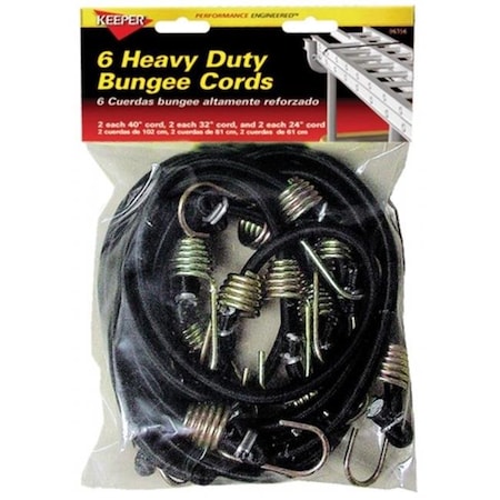 Hampton Products Keeper Hampton Products Keeper 06356 6 Piece Heavy Duty Bungee Cord Multi Pack 6356